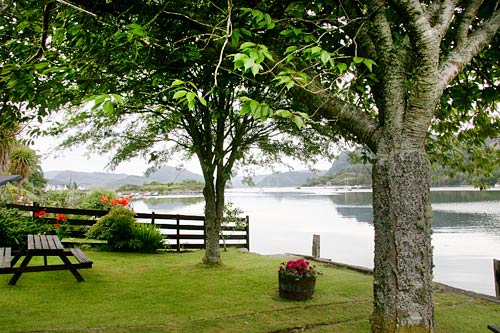 Garden overlooking the loch in Plockton village